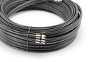 75ft Dual with Ground RG6 Coaxial Twin Coax Cable (Siamese Cable) with 18AWG Copper Ground Wire, Satellite, Antenna & CATV Quality Compression Connectors, Black