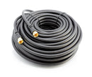 Coaxial Cable (Coax Cable) 50ft with Gold, Easy Grip Connectors- Black - 75 Ohm RG6 F-Type Coaxial TV Cable - 50 Feet Black