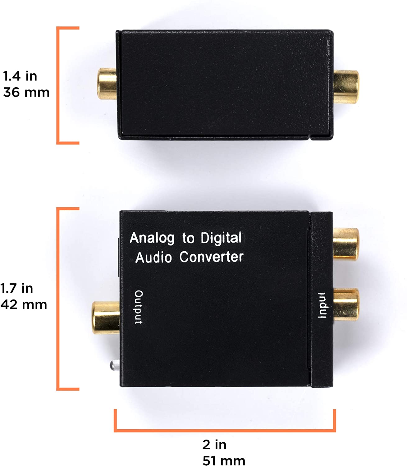 Analog to Digital Audio Converter Kit - Analog Stereo to Digital Optical Converter Adapter with Toslink and RCA Cables