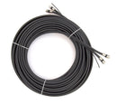 150ft Dual with Ground RG6 Coaxial Twin Coax Cable (Siamese Cable) with 18AWG Copper Ground Wire, Satellite, Antenna & CATV Quality Compression Connectors, Black