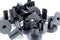 Dual Feed Thru Bushing - (Black) RG6 Feed Through Bushing (Grommet) Replaces Wallplates (Wall Plates) For Coax Coaxial Cable, Network Cable, CCTV - Indoor/ Outdoor Rated - 100 Pack