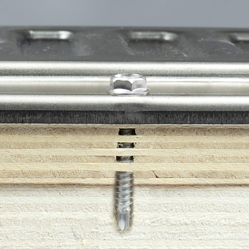 #10 Size, 2" Length (51mm) - Self Tapping Screw -- Self Drilling Screw - 410 Stainless Steel Screws = Exceptional Wear and Very Corrosion Resistant) - Hex and Phillips Head - 100pcs