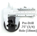 Dual Feed Thru Bushing - (Black) RG6 Feed Through Bushing (Grommet) Replaces Wallplates (Wall Plates) For Coax Coaxial Cable, Network Cable, CCTV - Indoor/ Outdoor Rated - 100 Pack
