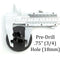 Dual Feed Thru Bushing - (Black) RG6 Feed Through Bushing (Grommet) Replaces Wallplates (Wall Plates) For Coax Coaxial Cable, Network Cable, CCTV - Indoor/ Outdoor Rated - 100 Pack
