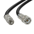 Black, 9 ft BNC to RCA RG6 Cable - Professional Grade - Male BNC to Male RCA Cable  - BNC Cable - 75 Ohm Coaxial, 50/75 Ohm Connectors, SDI, HD-SDI, CCTV, Camera, and More - 9 Feet Long, in Black