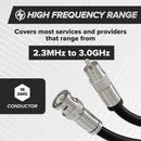 Black, 6 ft BNC to RCA RG6 Cable - Professional Grade - Male BNC to Male RCA Cable  - BNC Cable - 75 Ohm Coaxial, 50/75 Ohm Connectors, SDI, HD-SDI, CCTV, Camera, and More - 6 Feet Long, in Black