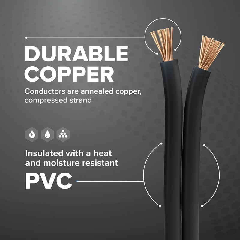 25 Feet (7.5 Meter) - Insulated Stranded Copper THHN / THWN Wire - 10 AWG, Wire is Made in the USA, Residential, Commercial, Industrial, Grounding, Electrical rated for 600 Volts - In Black