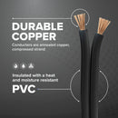 10 Feet (3 Meter) - Insulated Stranded Copper THHN / THWN Wire - 12 AWG, Wire is Made in the USA, Residential, Commercial, Industrial, Grounding, Electrical rated for 600 Volts - In Black