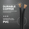 150 Feet (45 Meter) - Insulated Stranded Copper THHN / THWN Wire - 14 AWG, Wire is Made in the USA, Residential, Commercial, Industrial, Grounding, Electrical rated for 600 Volts - In Black