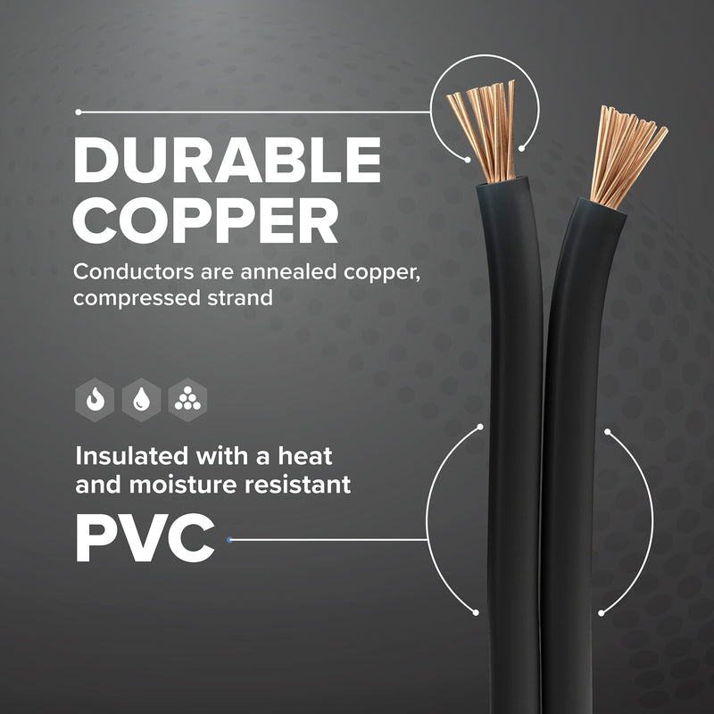 150 Feet (45 Meter) - Insulated Stranded Copper THHN / THWN Wire - 14 AWG, Wire is Made in the USA, Residential, Commercial, Industrial, Grounding, Electrical rated for 600 Volts - In Black