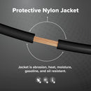 150 Feet (45 Meter) - Insulated Stranded Copper THHN / THWN Wire - 12 AWG, Wire is Made in the USA, Residential, Commercial, Industrial, Grounding, Electrical rated for 600 Volts - In Black