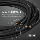150 Feet (45 Meter) - Insulated Stranded Copper THHN / THWN Wire - 12 AWG, Wire is Made in the USA, Residential, Commercial, Industrial, Grounding, Electrical rated for 600 Volts - In Black