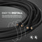 150 Feet (45 Meter) - Insulated Stranded Copper THHN / THWN Wire - 14 AWG, Wire is Made in the USA, Residential, Commercial, Industrial, Grounding, Electrical rated for 600 Volts - In Black