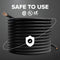 150 Feet (45 Meter) - Insulated Stranded Copper THHN / THWN Wire - 12 AWG, Wire is Made in the USA, Residential, Commercial, Industrial, Grounding, Electrical rated for 600 Volts - In Black