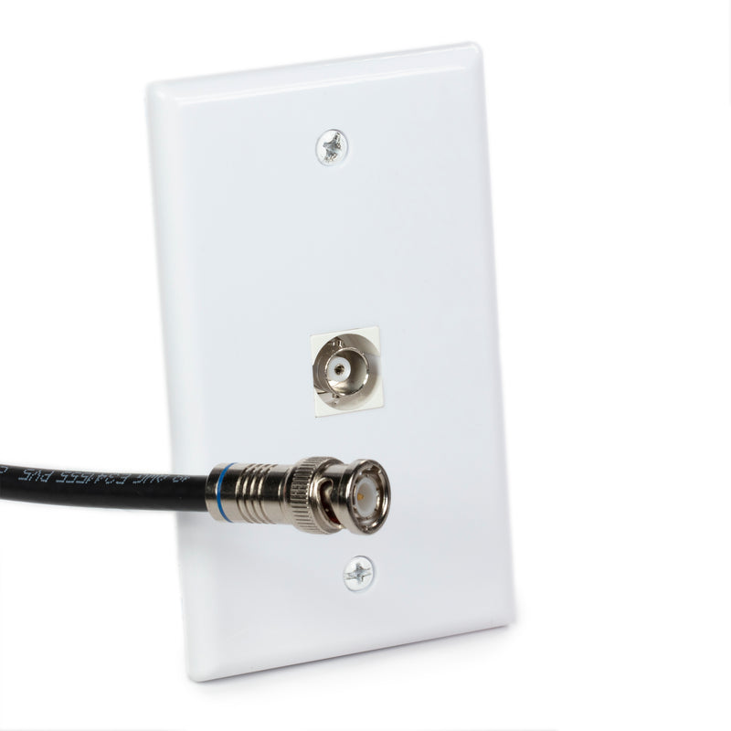 BNC Cable, Black RG6 HD-SDI and SDI Cable (with two male BNC Connections) - 75 Ohm, Professional Grade, Low Loss Cable - 25 feet (25')