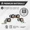 3 GHz High Frequency Ground Block - Quad Port - Weather Seal Boots for Coaxial Cable, Coax F Type approved for  Antenna, Satellite Dish, Cable TV - Four Port Grounding - 10 Pack