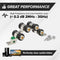 3 GHz High Frequency Ground Block - Quad Port - Weather Seal Boots for Coaxial Cable, Coax F Type approved for  Antenna, Satellite Dish, Cable TV - Four Port Grounding - 10 Pack
