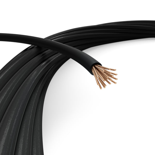 75 Feet (23 Meter) - Insulated Stranded Copper THHN / THWN Wire - 14 AWG, Wire is Made in the USA, Residential, Commercial, Industrial, Grounding, Electrical rated for 600 Volts - In Black