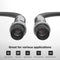 1.5' Feet, Black RG6 Coaxial Cable with rubber booted - Weather Proof Indoor / Outdoor Rated Connectors, F81 / RF, Digital Coax for CATV, Antenna, Internet, Satellite, and more