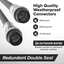 1' Feet, Black RG6 Coaxial Cable with rubber booted - Weather Proof Indoor / Outdoor Rated Connectors, F81 / RF, Digital Coax for CATV, Antenna, Internet, Satellite, and more