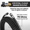 100' Feet, Black RG6 Coaxial Cable with rubber booted - Weather Proof Indoor / Outdoor Rated Connectors, F81 / RF, Digital Coax for CATV, Antenna, Internet, Satellite, and more
