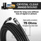 6' Feet, Black RG6 Coaxial Cable with rubber booted - Weather Proof Indoor / Outdoor Rated Connectors, F81 / RF, Digital Coax for CATV, Antenna, Internet, Satellite, and more