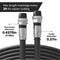 1.5' Feet, Black RG6 Coaxial Cable with rubber booted - Weather Proof Indoor / Outdoor Rated Connectors, F81 / RF, Digital Coax for CATV, Antenna, Internet, Satellite, and more