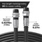 20' Feet, Black RG6 Coaxial Cable with rubber booted - Weather Proof Indoor / Outdoor Rated Connectors, F81 / RF, Digital Coax for CATV, Antenna, Internet, Satellite, and more