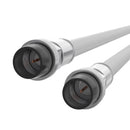 20' Feet, White RG6 Coaxial Cable with rubber booted - Weather Proof Indoor / Outdoor Rated Connectors, F81 / RF, Digital Coax for CATV, Antenna, Internet, Satellite, and more