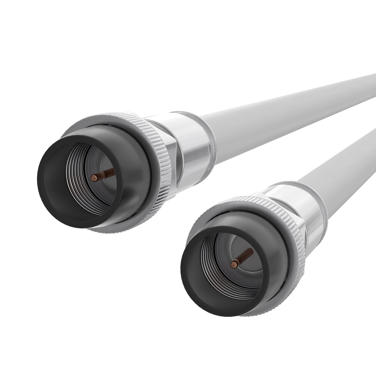 15' Feet, White RG6 Coaxial Cable with rubber booted - Weather Proof Indoor / Outdoor Rated Connectors, F81 / RF, Digital Coax for CATV, Antenna, Internet, Satellite, and more