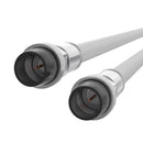 25' Feet, White RG6 Coaxial Cable with rubber booted - Weather Proof Indoor / Outdoor Rated Connectors, F81 / RF, Digital Coax for CATV, Antenna, Internet, Satellite, and more