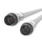 25' Feet, White RG6 Coaxial Cable with rubber booted - Weather Proof Indoor / Outdoor Rated Connectors, F81 / RF, Digital Coax for CATV, Antenna, Internet, Satellite, and more