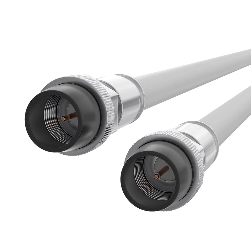25' Feet, White RG6 Coaxial Cable with rubber booted - Weather Proof Indoor / Outdoor Rated Connectors, F81 / RF, Digital Coax for CATV, Antenna, Internet, Satellite, and more