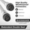 25' Feet, White RG6 Coaxial Cable with rubber booted - Weather Proof Indoor / Outdoor Rated Connectors, F81 / RF, Digital Coax for CATV, Antenna, Internet, Satellite, and more