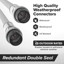 50' Feet, White RG6 Coaxial Cable with rubber booted - Weather Proof Indoor / Outdoor Rated Connectors, F81 / RF, Digital Coax for CATV, Antenna, Internet, Satellite, and more