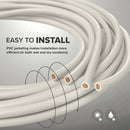 50 Feet (15 Meter) - Insulated Stranded Copper THHN / THWN Wire - 12 AWG, Wire is Made in the USA, Residential, Commercial, Industrial, Grounding, Electrical rated for 600 Volts - In White