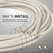 50 Feet (15 Meter) - Insulated Stranded Copper THHN / THWN Wire - 14 AWG, Wire is Made in the USA, Residential, Commercial, Industrial, Grounding, Electrical rated for 600 Volts - In White