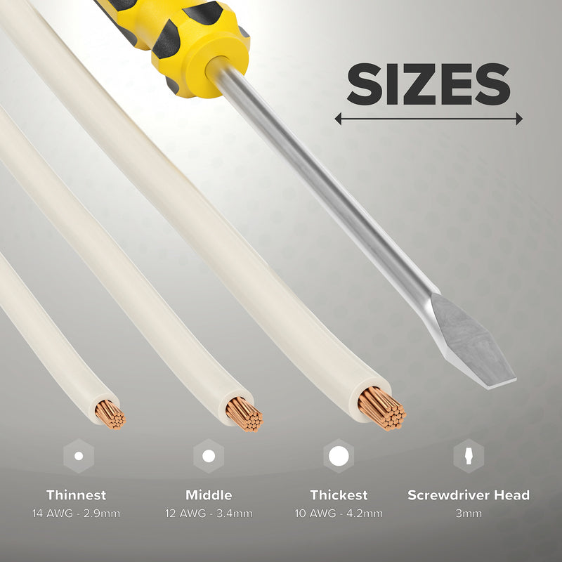 10 Feet (3 Meter) - Insulated Stranded Copper THHN / THWN Wire - 12 AWG, Wire is Made in the USA, Residential, Commercial, Industrial, Grounding, Electrical rated for 600 Volts - In White