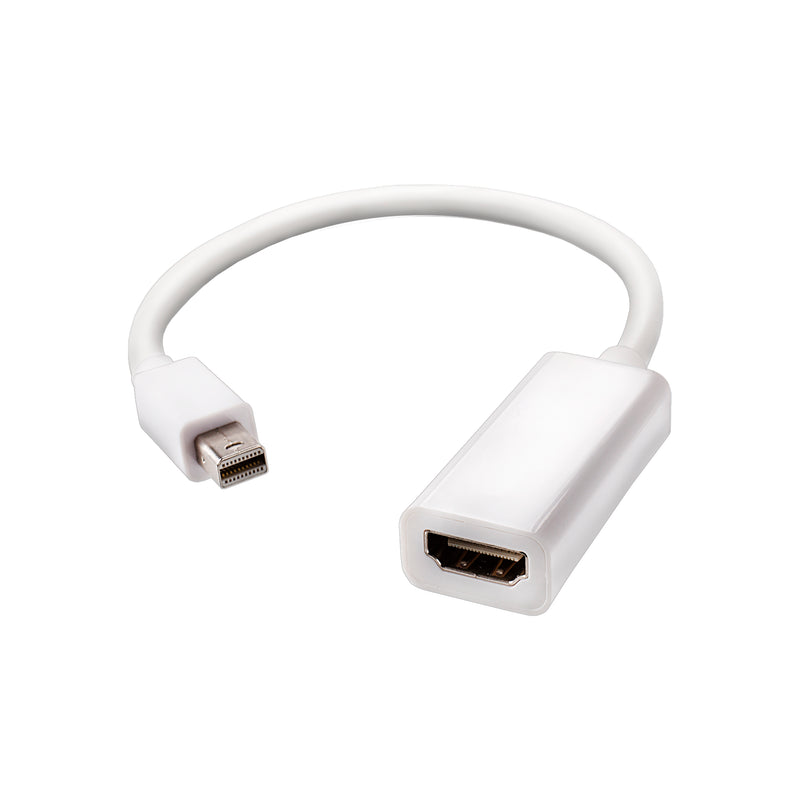 White Thunderbolt Mini DisplayPort DP to HDMI | High Speed Cable Adapter 1080/4K